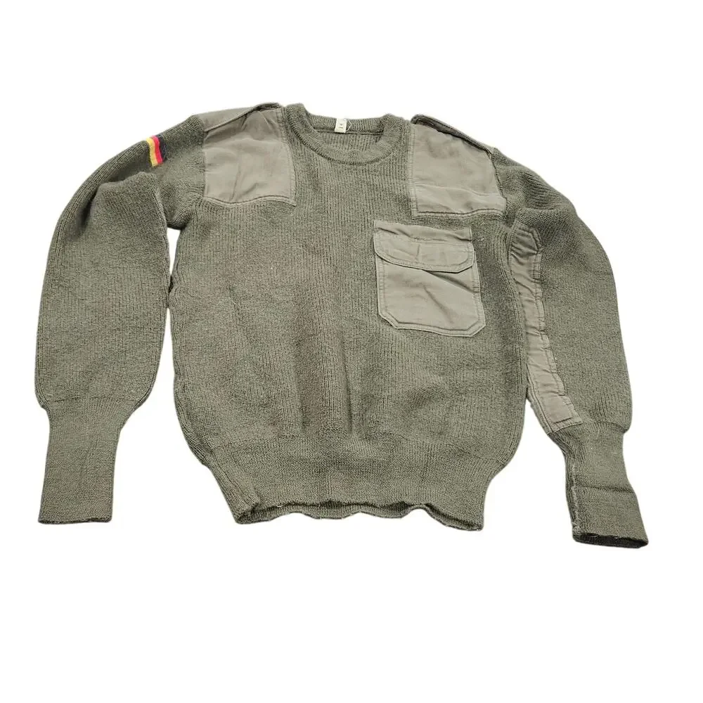 Bundeswehr Wool Service Sweater 46 German Military Surplus Gorpcore M - Picture 1 of 8